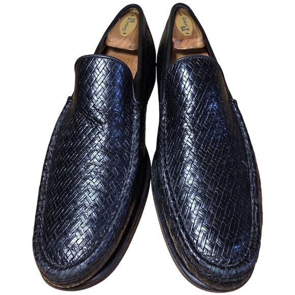 Allen Edmonds Positano Venetian Style Loafers Black  10.5 B Made in Italy Vibram - Picture 2 of 9